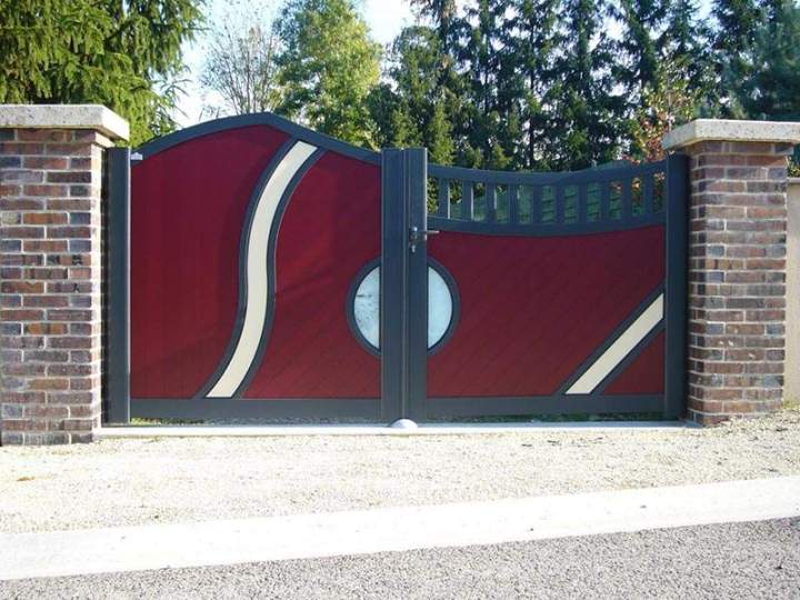 Portail bicolore La Ferté en Ouche